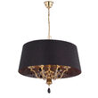 Candelabru modern alama cristale abajur negru 6xE27/60W Egida 1796 Jupiter